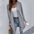 Autumn And Winter New Women's Buckle-free Cardigan Long Sleeve