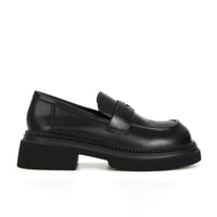 British Style Retro Rub Colored Thick Bottom Loafers