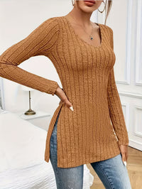 Womens Stylish Casual Slim-fit Knit Top