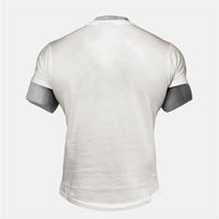 Workout Short Sleeve T-shirt Men's Round Hem Round Neck Slim Training Half Sleeve