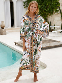New Rayon Printed Beach Sun Protection Outerwear Cover-up Women