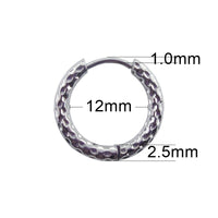 Stainless Steel Earrings High-grade Round Ear Clip