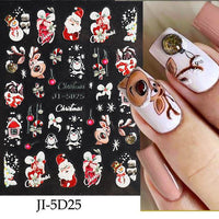 5D Nail Art Sticker Christmas Relief