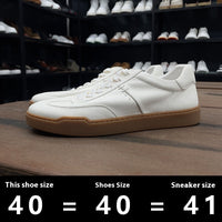 Cowhide Men's Trendy All-match Niche Casual Sneakers