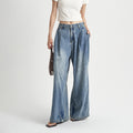Loose Washed-out Jeans Women's High Waist