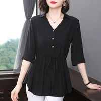 Middle-aged And Elderly Women's Chiffon Shirt
