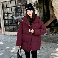 Womens Cozy Loose-fitting Cotton-padded Coat