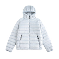 Lightweight Ribbed Hooded Down Jacket For Men And Women, Warm In Winter