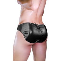 Men's Sexy Imitation Leather String Briefs