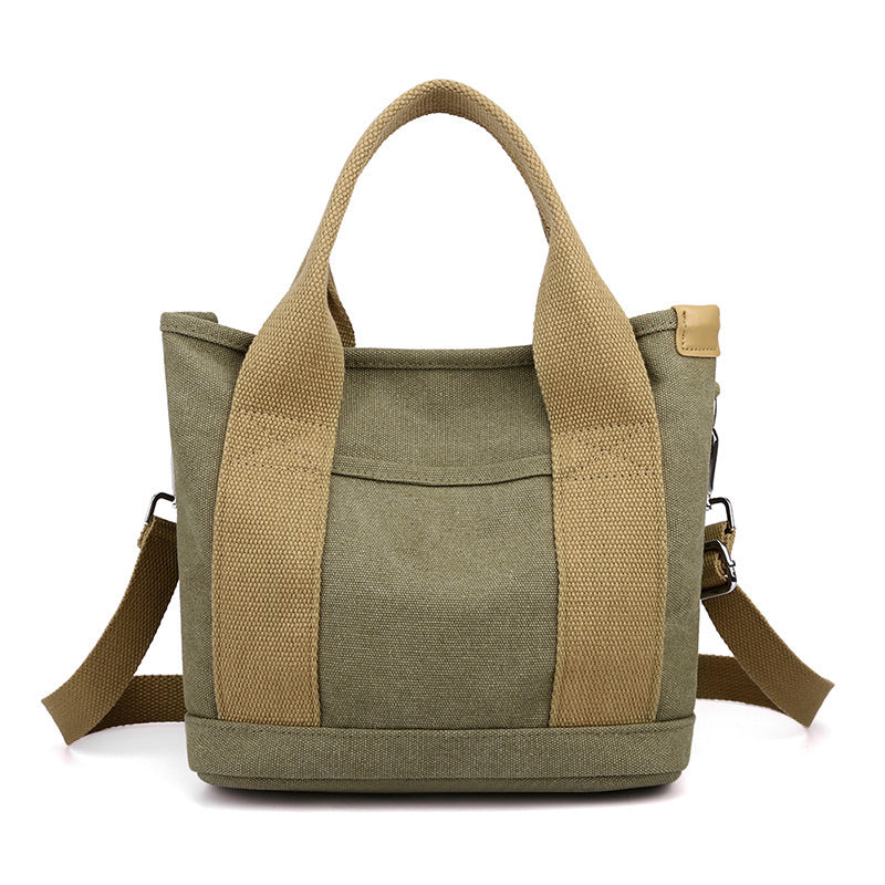 Trendy All-match Simple Fashion Korean Style Large Capacity Commute Leisure Canvas Bag