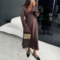 Women's New Satin Polka-Dot Lace Dress