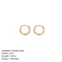 Fashionable Gold-Plated Stainless Steel Earrings