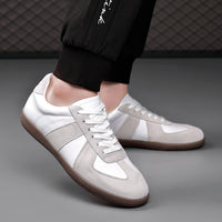 German Training Shoes Men's Leather Casual Trendy All-match Breathable Soft Bottom