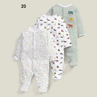 Three New Baby One Piece Rompers With Long Sleeves And Feet