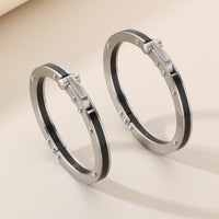 High-End Stainless Steel Carbon Fiber Couple Bracelets