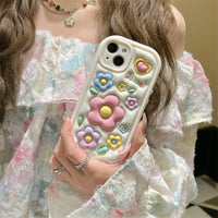 Simple Cute Three-dimensional Flower Phone Case