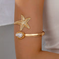 Ocean-Style Flower And Starfish Bracelet For A Beachy Vibe