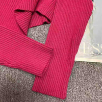 Womens Solid-Color Casual Fashionable Minimalist Knitted Top