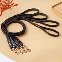 New Dog PU Leather Tow Rope Collar Belt Solid Small, Medium And Large Dogs Universal 13 15 M
