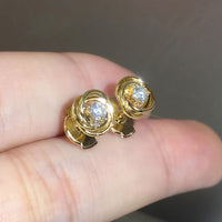 Korean-style Minimalist Gold-plated Copper Earrings