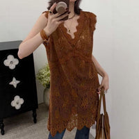 Lace Sleeveless Vest Dress Women