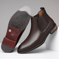 Chelsea Men's High-top Casual Business Wear Pointed Leather Boots