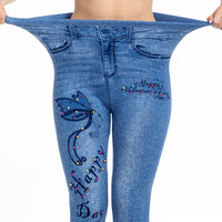 Womens Sexy Tummy-Control Butt-Lifting Butterfly-Print Leggings