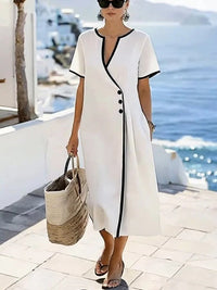 Mid-length New Linen-blend Midi Skirt