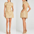 Fashionable Short-Sleeve Stand-Collar Dress For Women