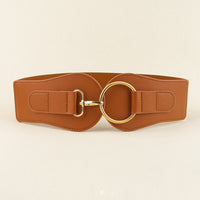 Women's Simple Sweet Cool PU Leather Decoration Wide Belt