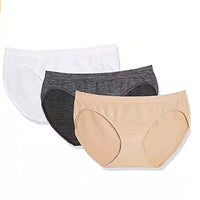 Women's Solid Color Mid Waist Soft Breathable Briefs