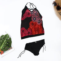 Split Swimsuit Sexy Slim Pattern Printed Triangle
