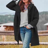 Long Single-breasted Multi-color Multi-size Casual Hooded Coat