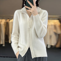 Leisure Lazy Double Zipper Sweater Loose Knitted