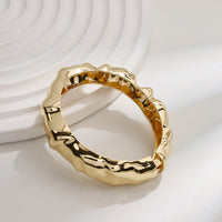 Versatile Light-luxury Punk-style Open Bangle With A Wide Design