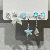 6-Piece Sweet  Cool Butterfly Stud Earring Set
