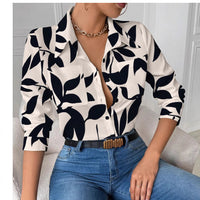 Women's Printed Casual Long-Sleeve Shirt