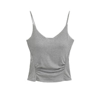 Womens Tank Top With Chest Pads Bodycon Style