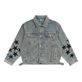 XINGX Veneer Embroidery Stitching Denim Clothes Jacket