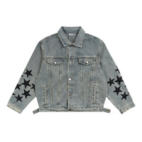 XINGX Veneer Embroidery Stitching Denim Clothes Jacket