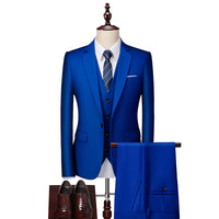 Business Casual Men's Three-piece Groom Suit