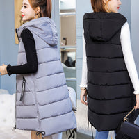 Thick Korean Mid-length Loose Waistcoat Jacket Over The Knee