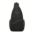Skull Pattern Crossbody Bag Sporty And Casual For Men