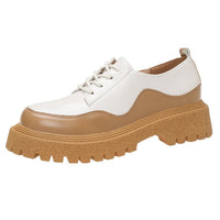 Ladies Casual Lace-up Color Matching Platform Shoes