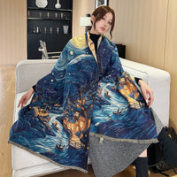 Artificial Cashmere Scarf Elegant Shawl Fashion High Sense