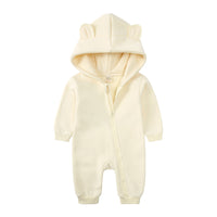 Baby Fashion Simple Solid Color Thick Jumpsuit