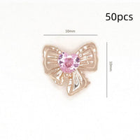 Bow Zircon Nail Ornament Zircon