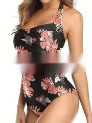New European And American Women's One-piece Printed Swimsuit
