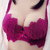 Lace Sexy Deep V Gather Underwear Without Steel Ring