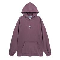 Autumn And Winter Metal Design Four Awn Star Plus Velvet Thickened Hooded Sweatshirt